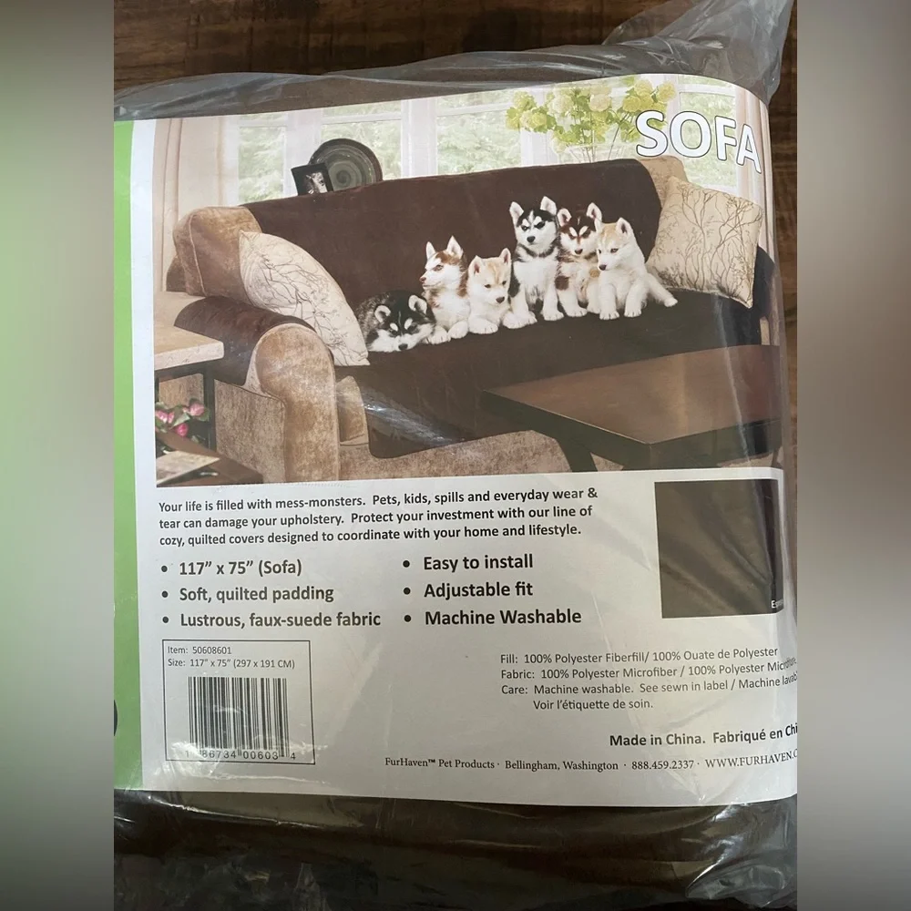 FURHAVEN Suede Furniture Protector/ Pet pad cover